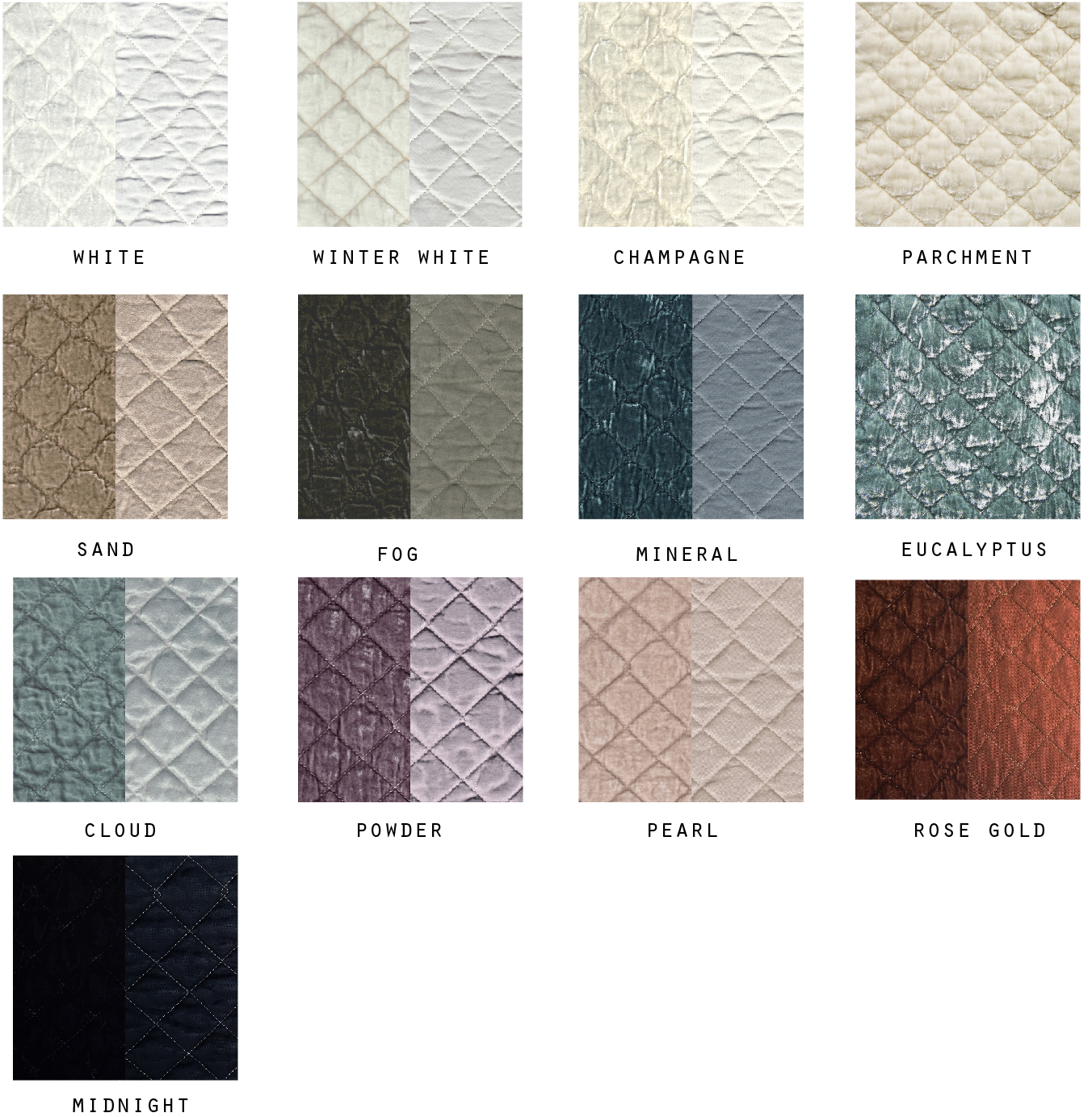 Silk Velvet Quilted Fabric By The Yard Bella Notte Linens